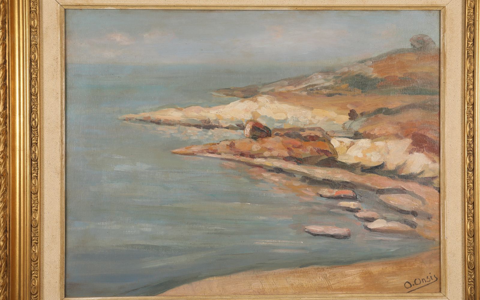 A coastal landscape painting from the Émile Hannouche Museum collection.