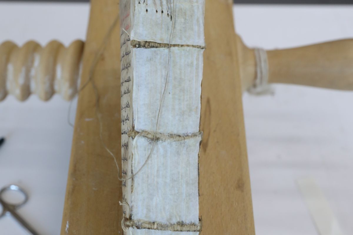 Sewing on the frame